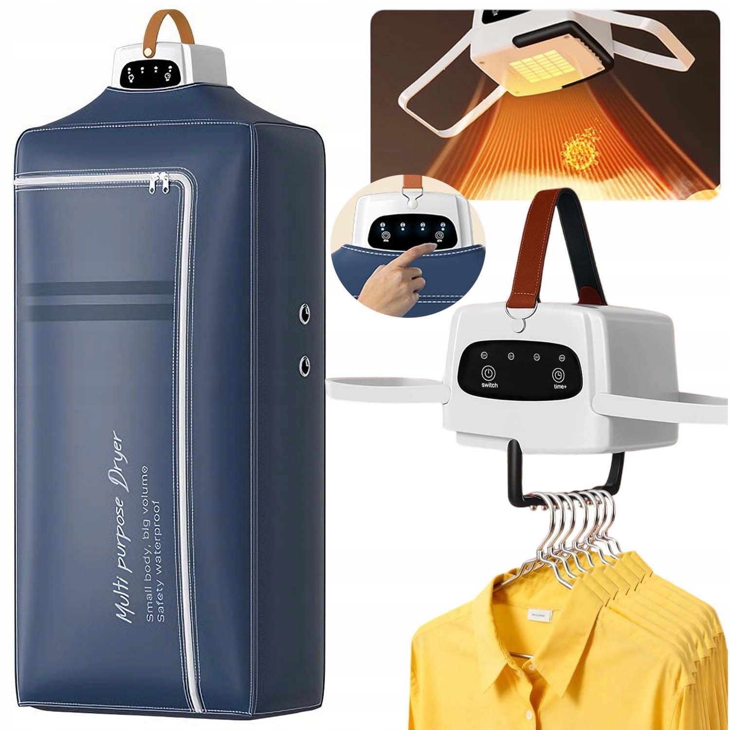 Levně Skládací Sušák Na Prádlo 600 W Nízká Hladina Hluku Sušení 360°ODOLNÁ