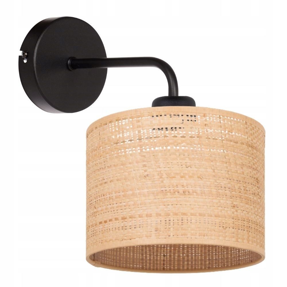 

Lampa Kinkiet Ścienny Metalowy Led Abażur Ratan