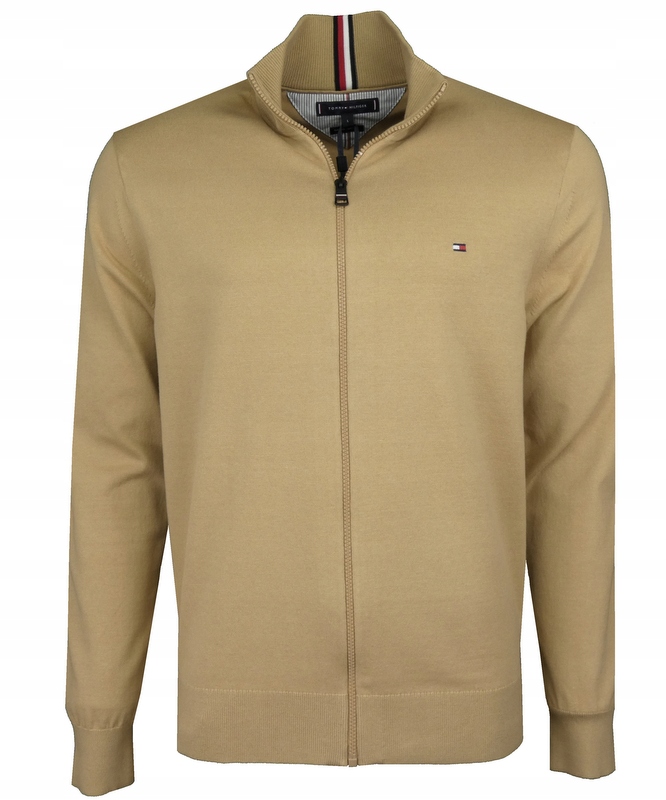 Tommy Hilfiger pánský rozepínací svetr, béžový, L