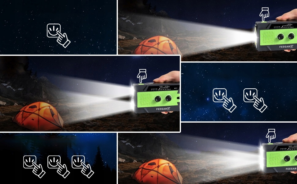 PANEL SOLARNY RADIO GŁOŚNIK LATARKA KORBKA BT FM Głębokość produktu 8.1 cm