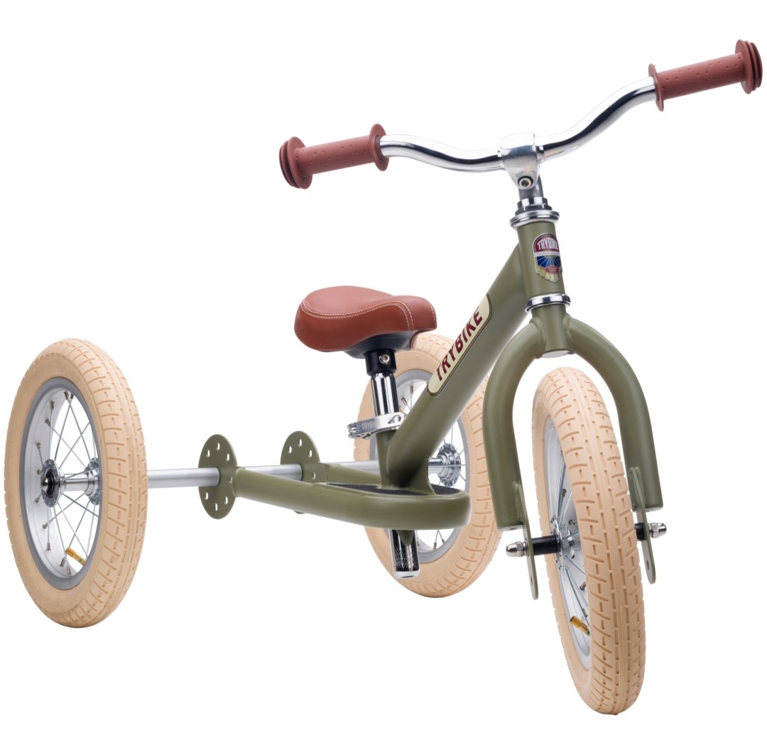 Pierwszy rowerek trójkołowy dziecięcy biegowy 2w1 Trybike Green 15m+
