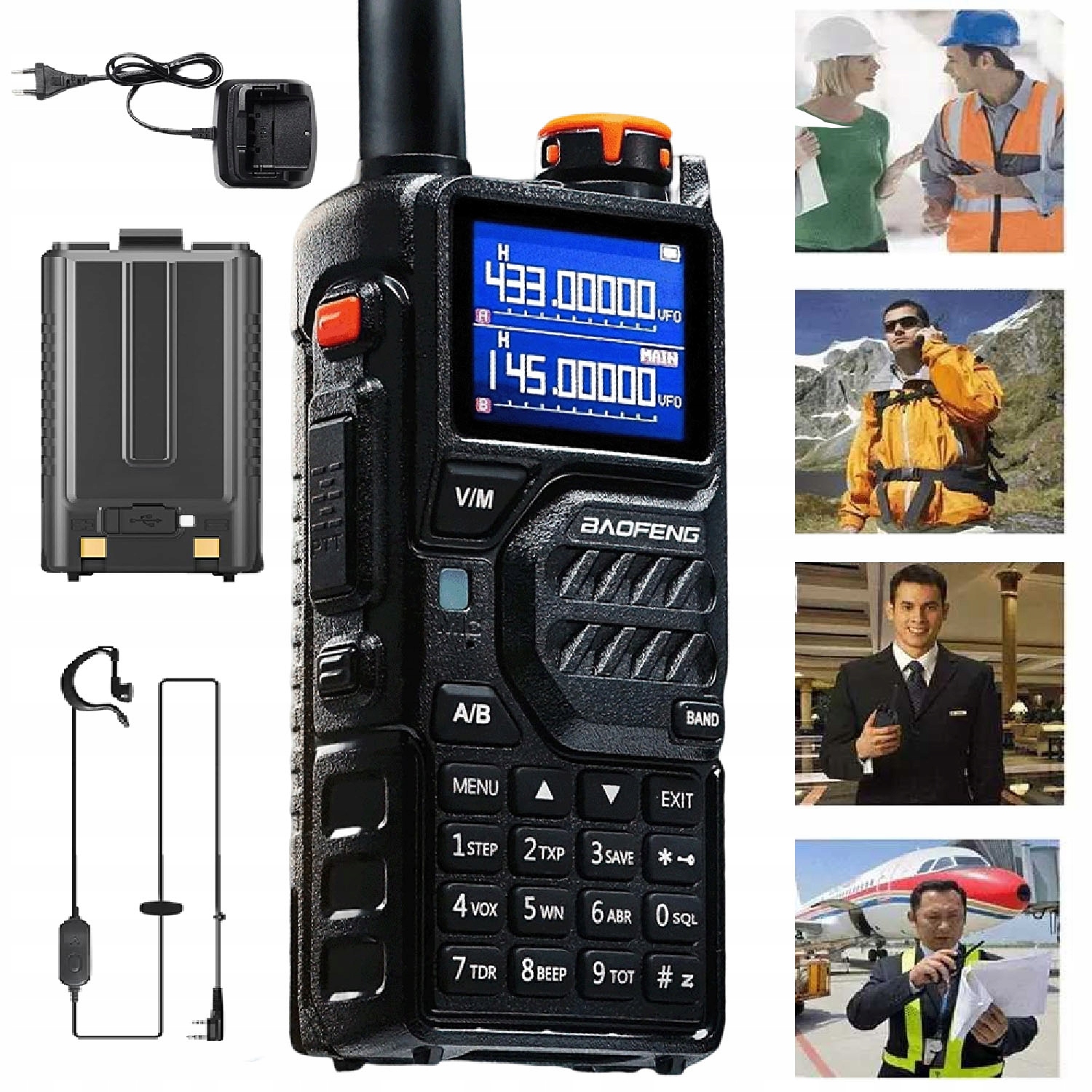 Walkie Talkie Fm Z Podwójnym Ładowaniem Dla Survivalu I Outdooru
