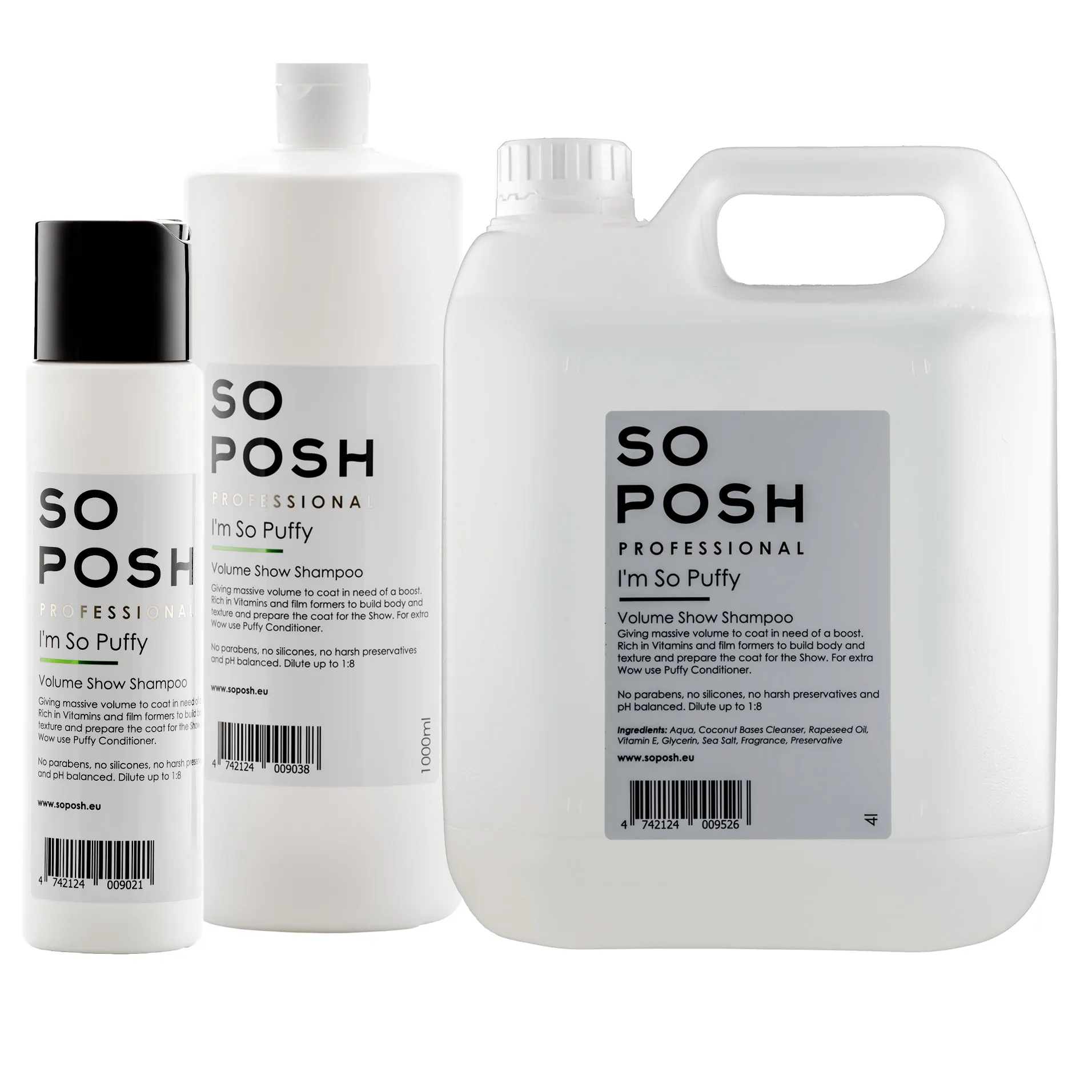 So Posh I'm So Puffy šampon zvětšující objem srsti, 1:8 250 ml