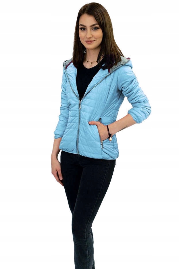 Bunda S Kapucí DL011 Modrá S (36)