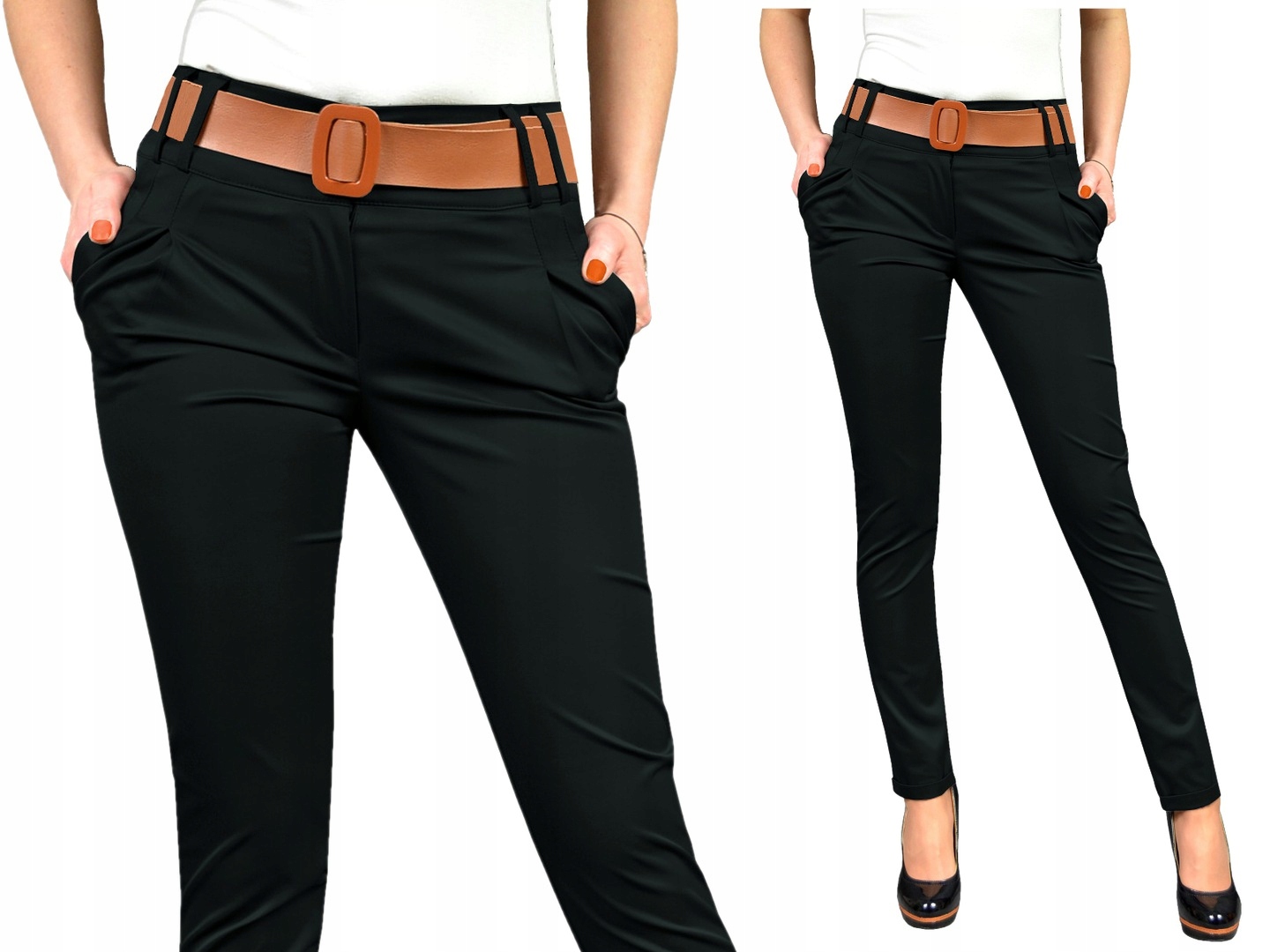 

Eleganckie Modne Spodnie Rurki Z Mankietem Roz.38