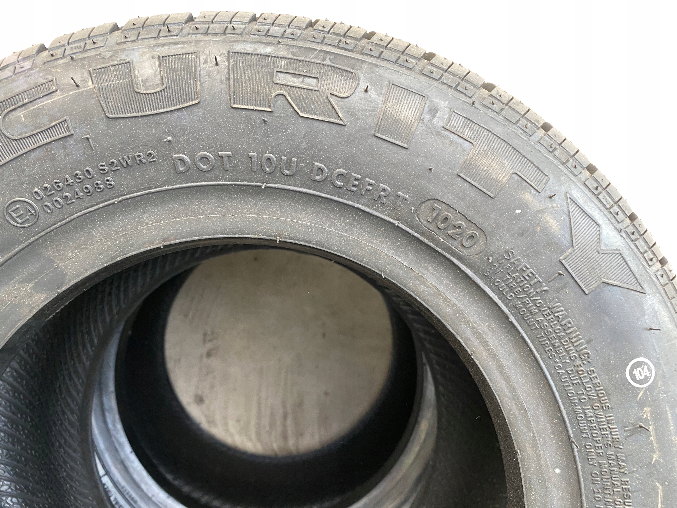 6 Opon Przyczepy Security 195/55R10C 195/55/10 Przyczepność na mokrej nawierzchni F