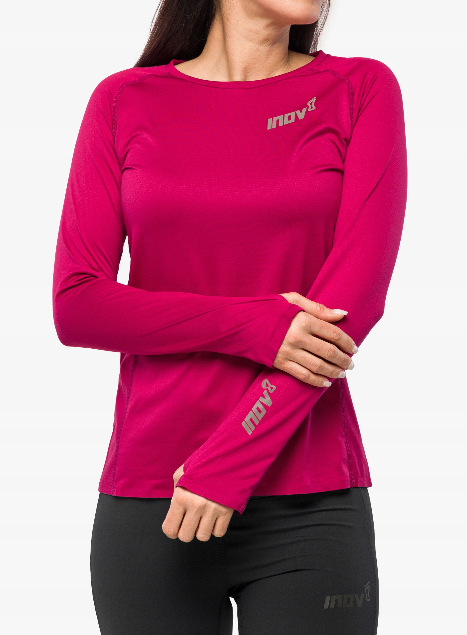 Dámský běžecký Mikina Inov-8 Base Elite Ls pink 32 (xxs)