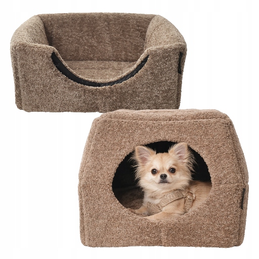 Pelíšek Domeček pro psa kočku 2v1 S 38x38 Potah Domů