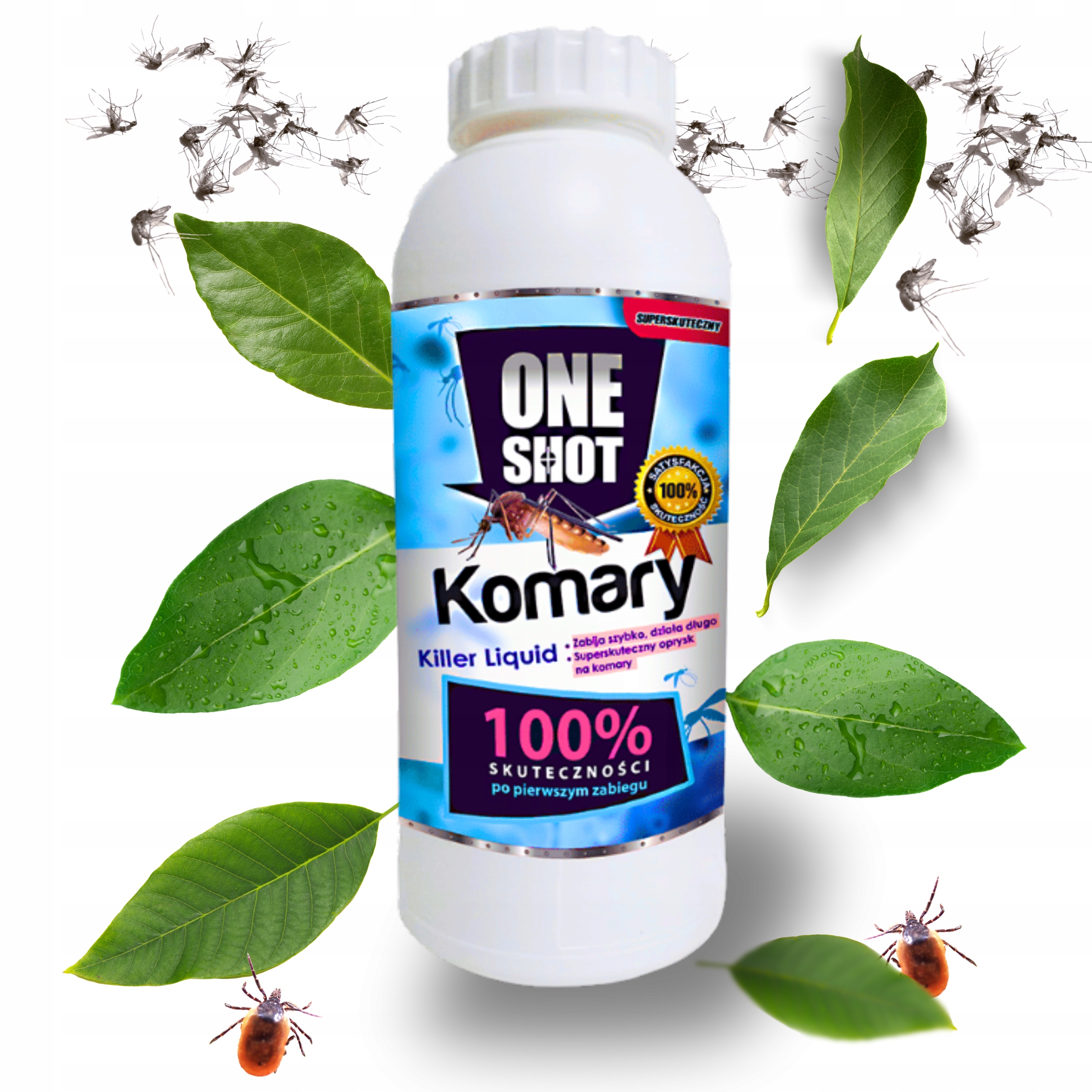 Preparat Na Komary Silny I Wydajny Koncentrat 1L to 100 Litrów na 10 000M2