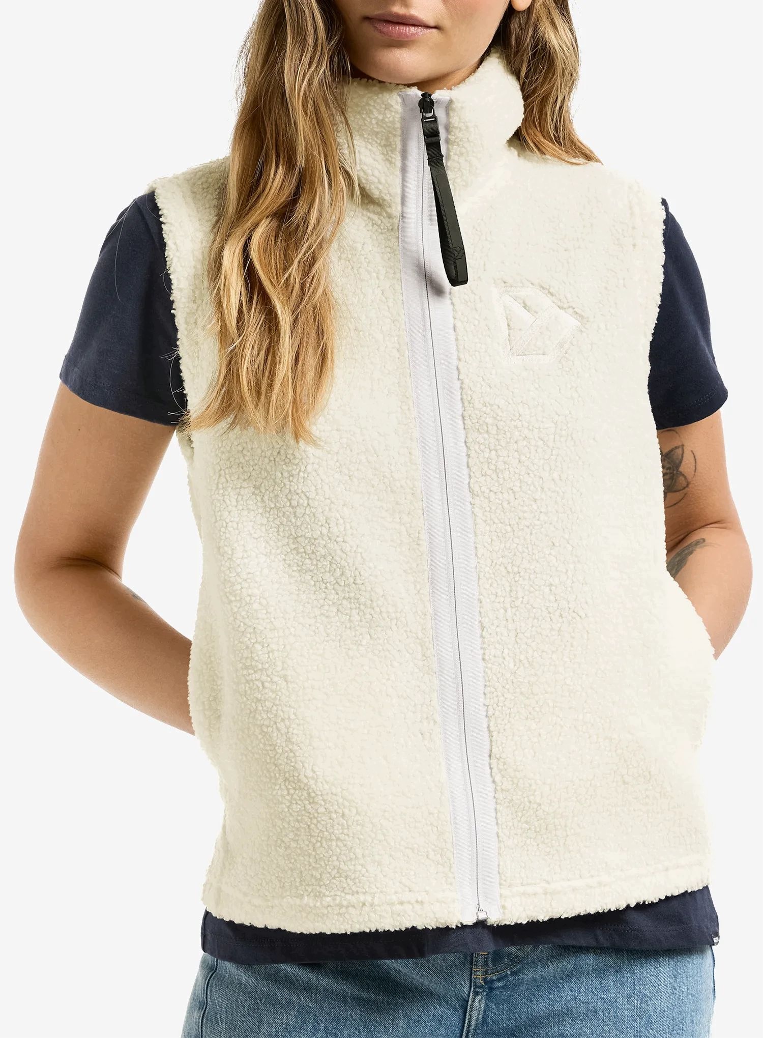 Dámská vesta Didriksons Kiana Vest bílá pěna 34 (xs)