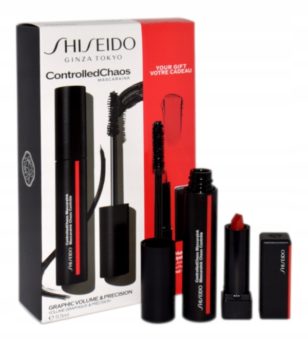 Sada Shiseido Mascaraink 11,5 ml Mini Modern Matte Lipstick 2,5 g