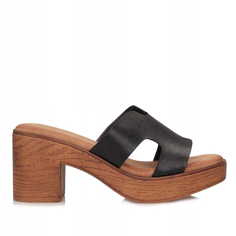 Stylové nazouváky na platformě a podpatku Potocki 25-21355 Bk