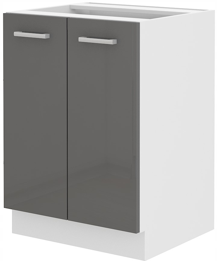 Kuchyňská skříňka 60 stojící spodní. Šedý lesk.