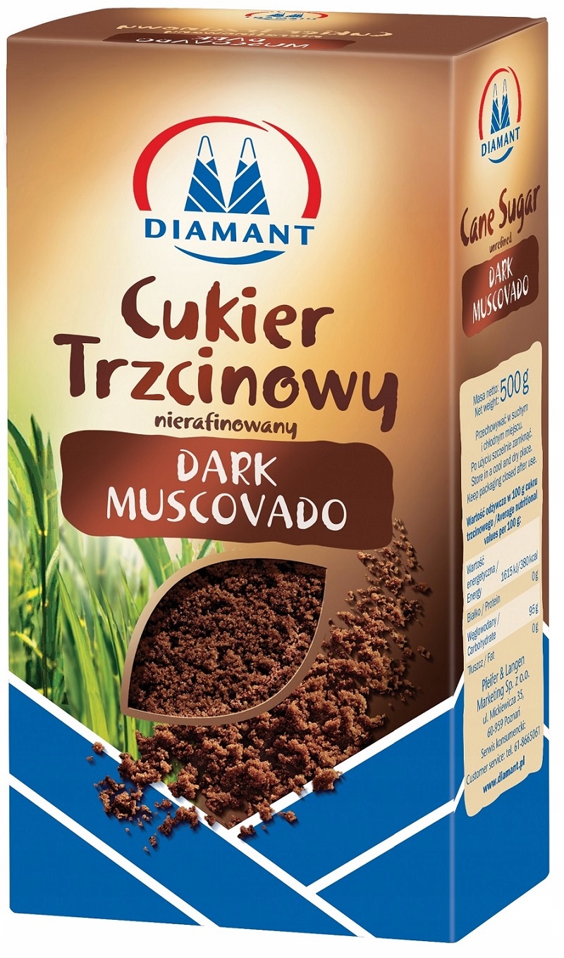 Diamant Cukier trzcinowy Dark Muscovado 500 g
