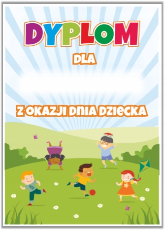 

Dyplom: Dzień Dziecka (format A5)