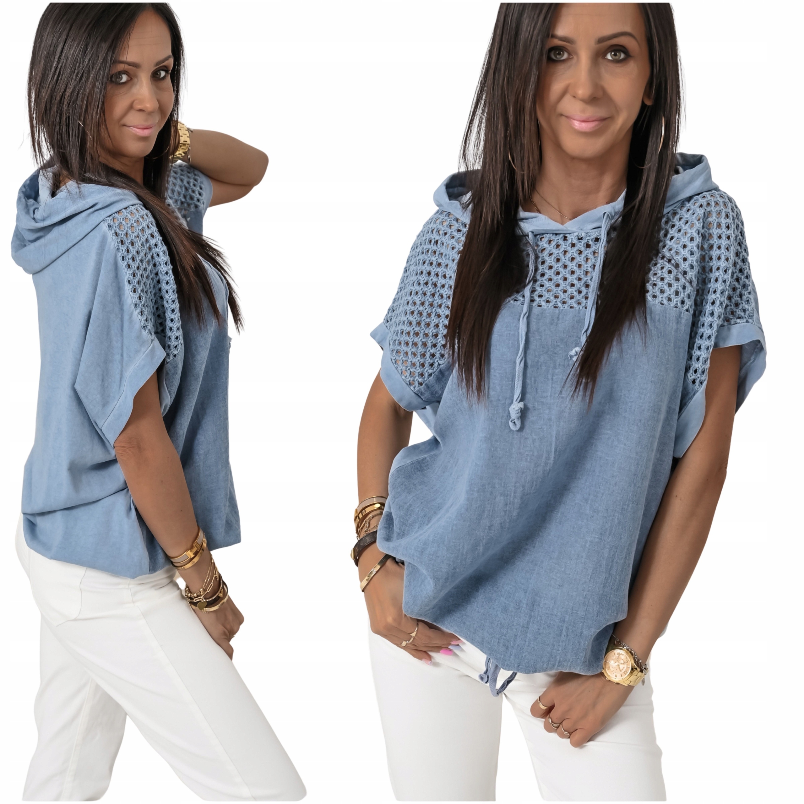 Bluzka Damska Bluzka Oversize Z Kapturem Sophie! WZ.2