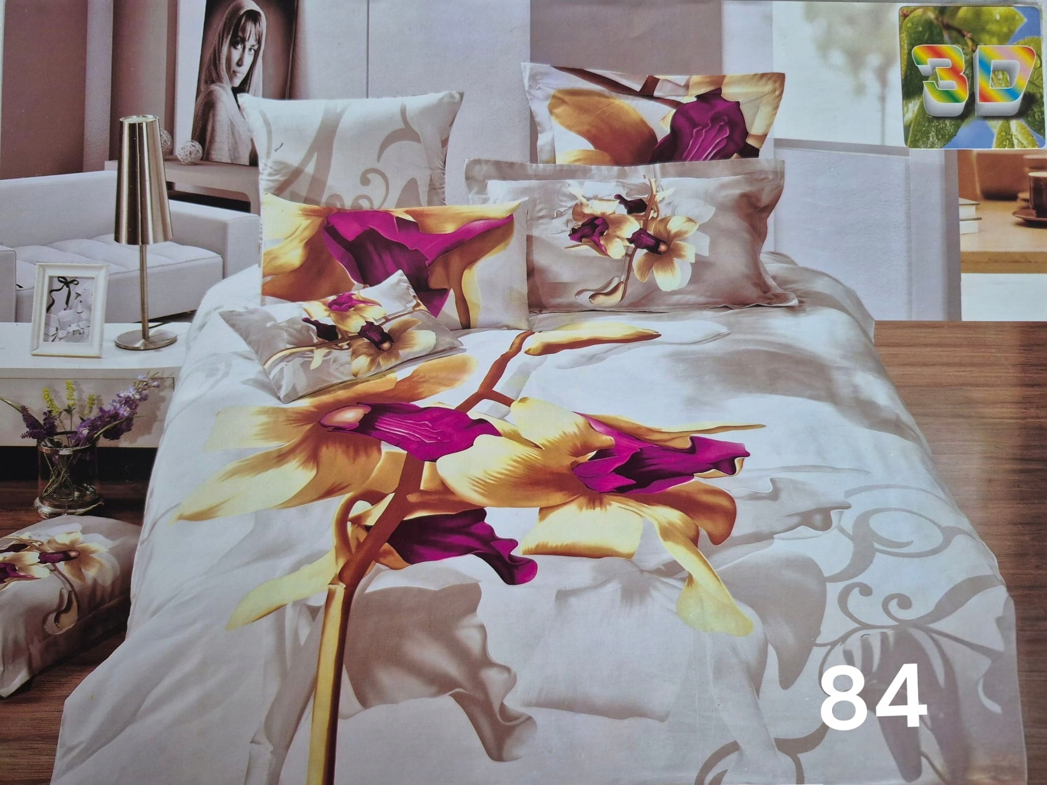 Komplet 3D Obyvateľov 200X220 100 % Bavlna 6-DIELNA Obojstranná Premium