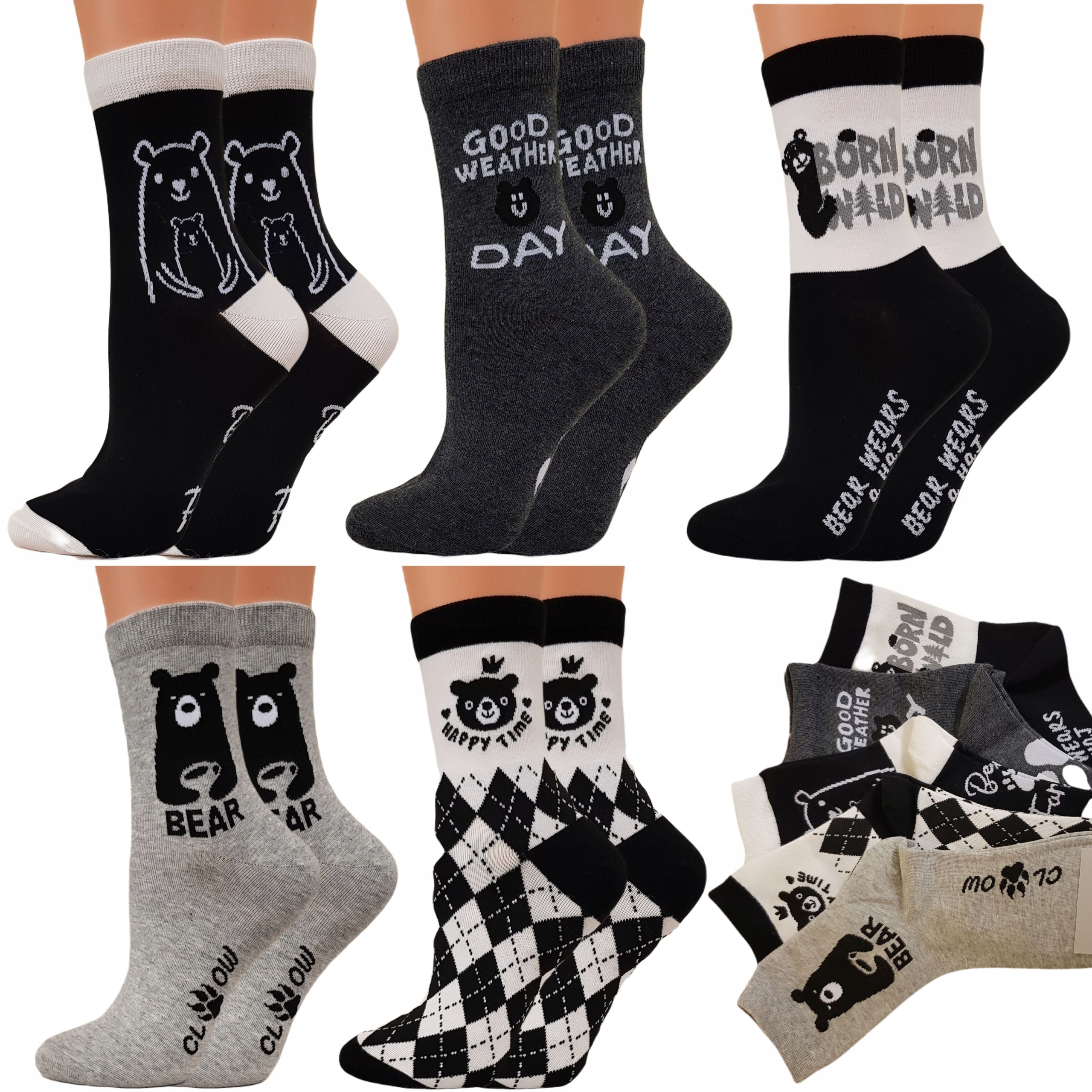 

5 x Skarpety Bawełniane Damskie Skarpetki