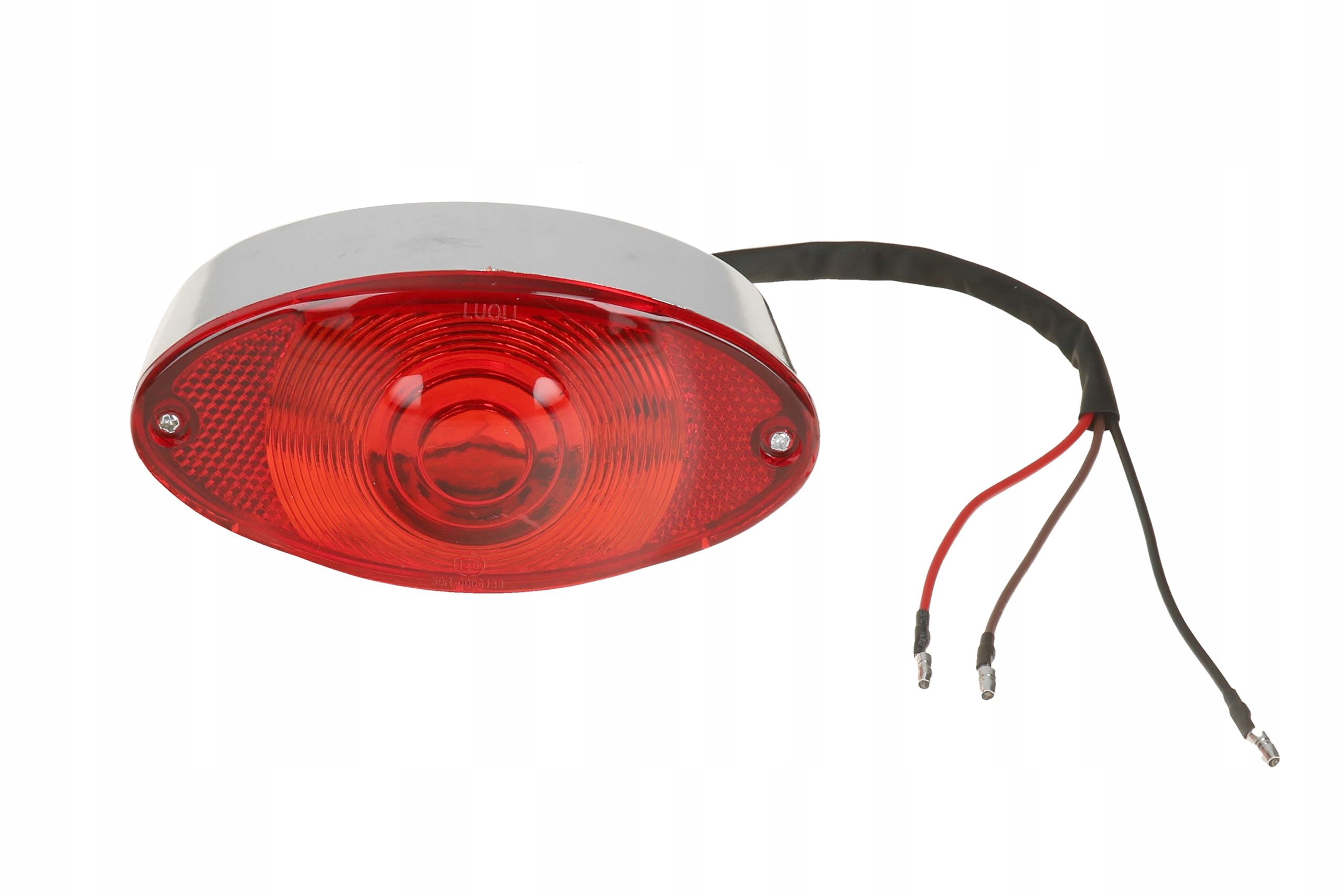 Lampa tył tylna chrom Kinroad Chopper Łoś Knight czerwony klosz Producent Kengo