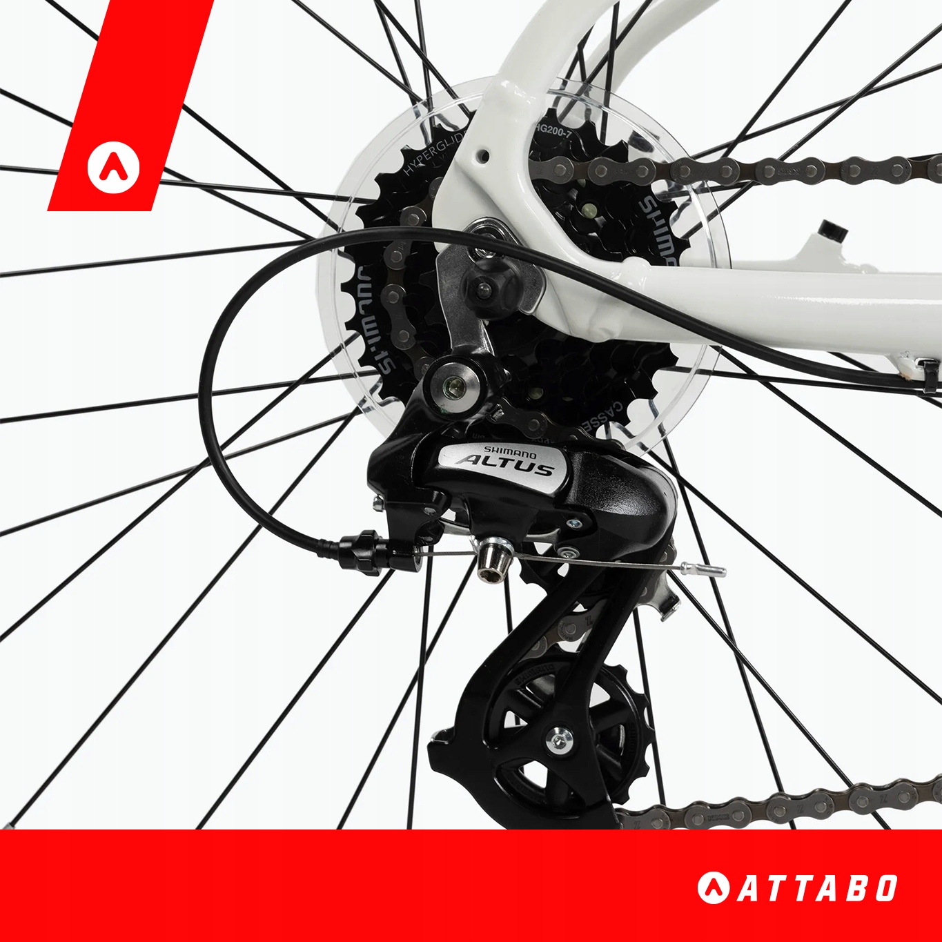 Rower górski damski ATTABO ALPE 1.0 biały 19" Aluminiowa rama Amortyzator Rozmiar koła (