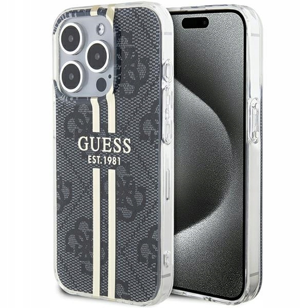 Guess GUHCP15LH4PSEGK iPhone 15 Pro 6.1" černý/černý hardcase IML 4G Gold