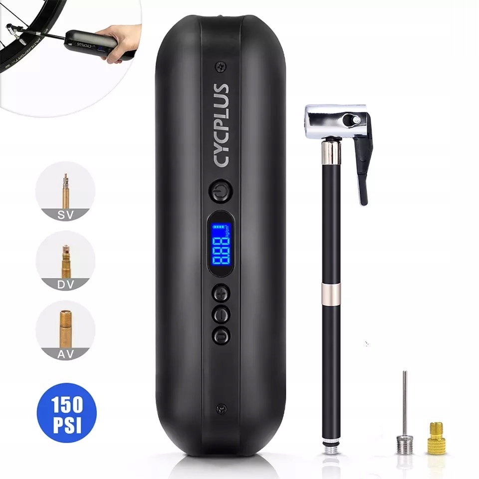 

Elektryczna pompka rowerowa auto kompresor bateria