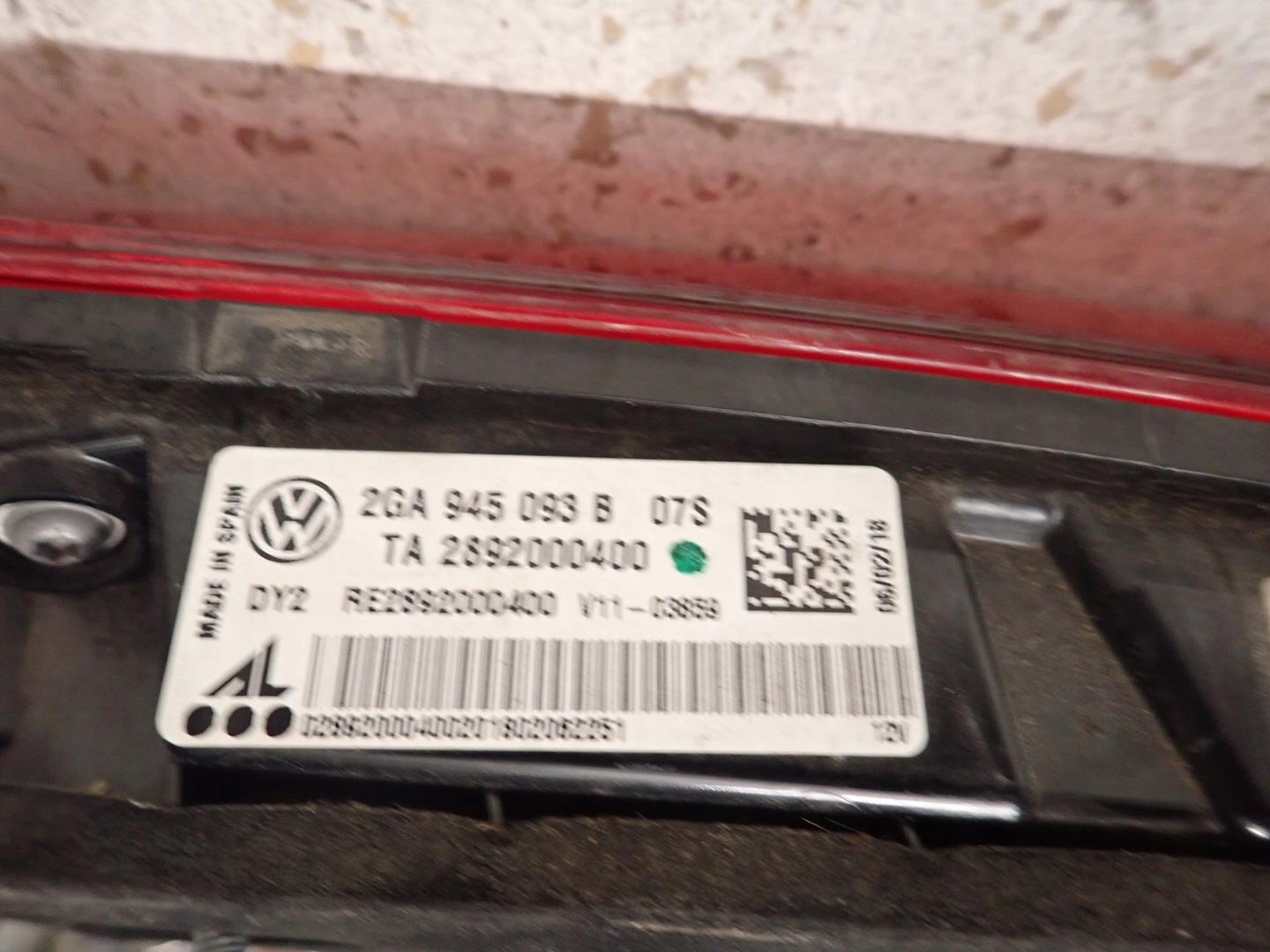 light rear part rear left VW T-ROC 2017- 2GA945093B