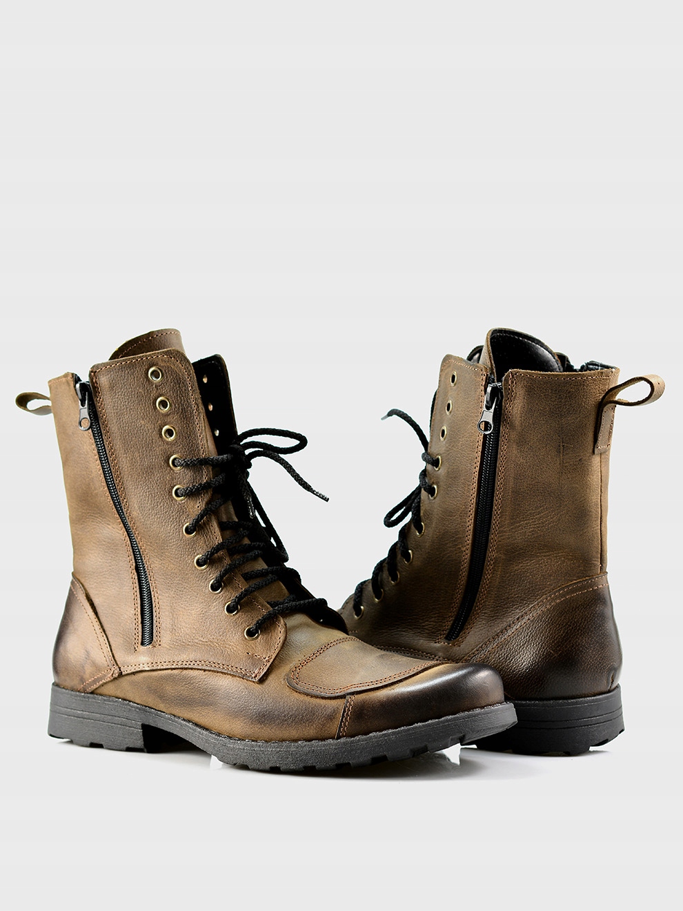 Skórzane Buty Motocyklowe All Ride Hunter brązowe 46 Rozmiar 46