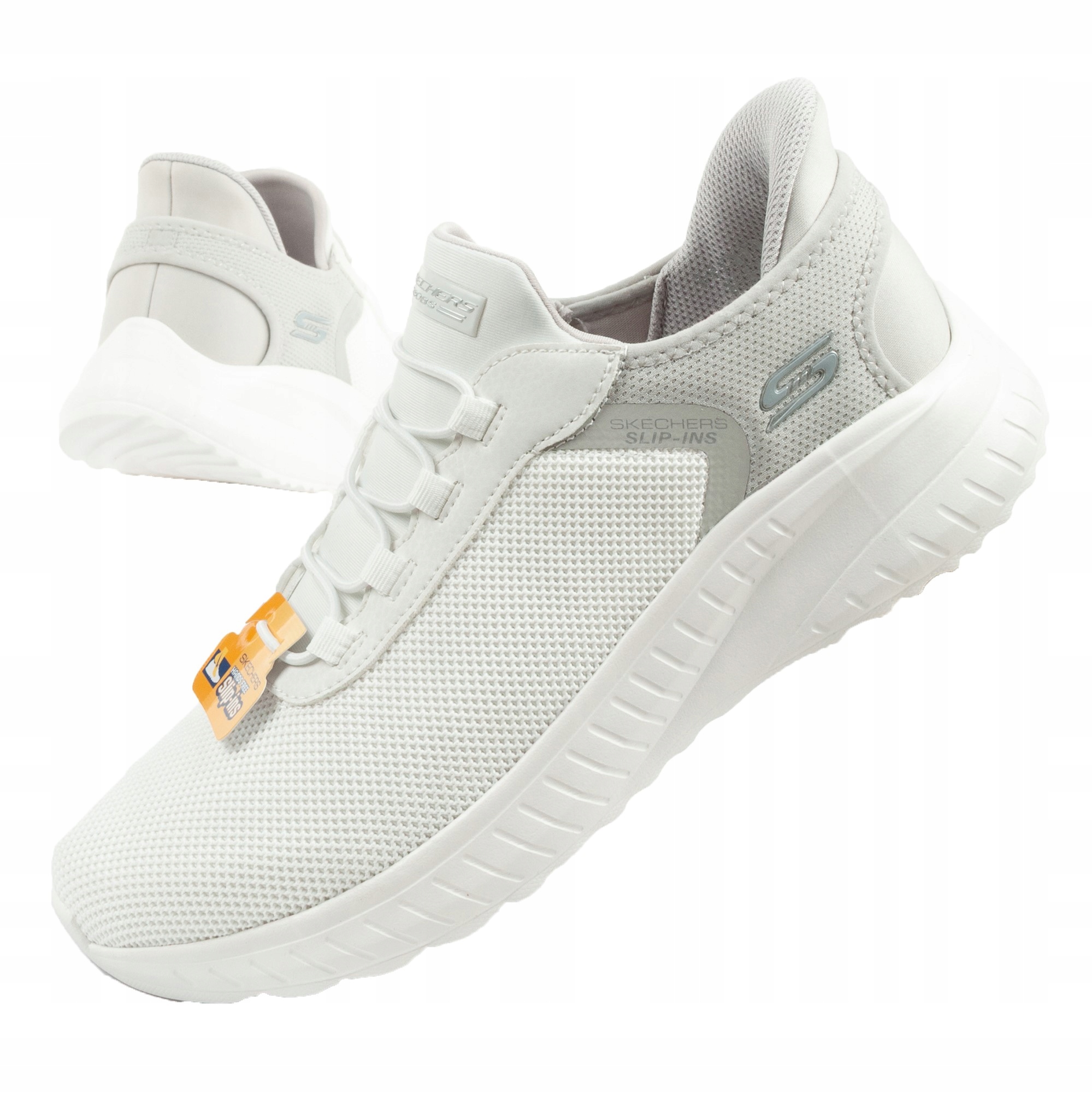 Pánské sportovní boty Skechers Bobs Squad vel. 45 nazouvací bílé Slip-ins