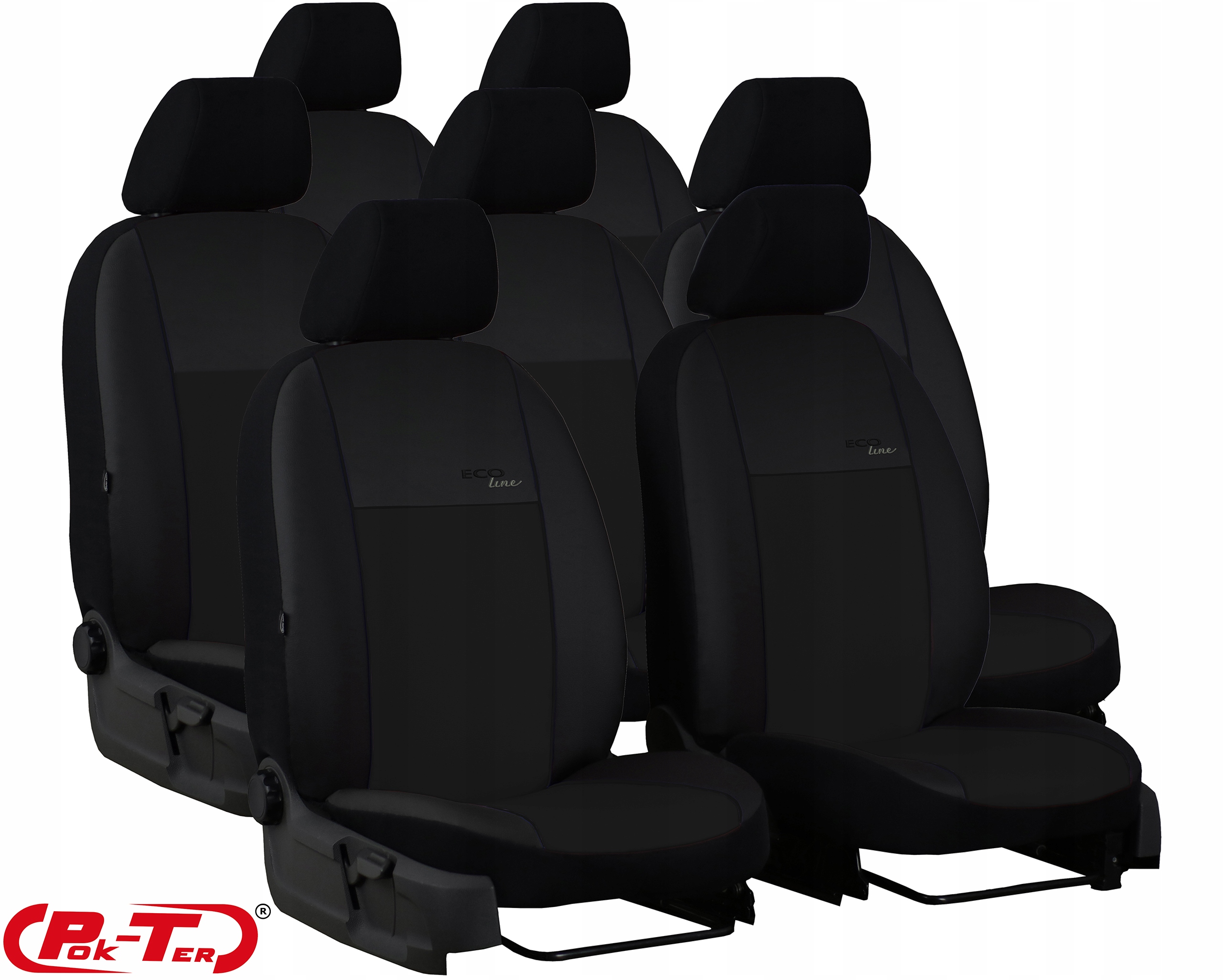 MIAROWE POKROWCE SKÓRA NA FOTELE DACIA LODGY 7M Model Eco Line