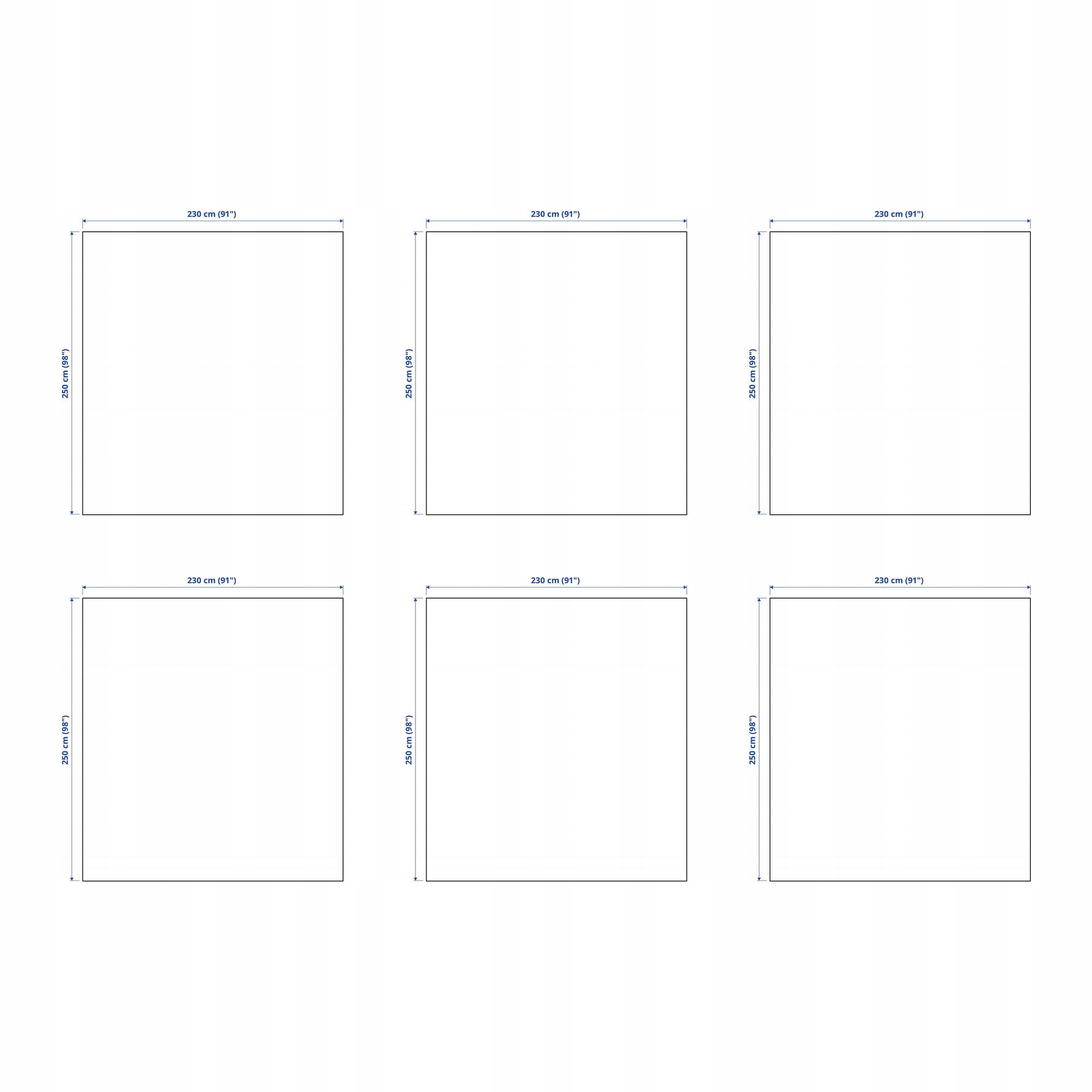 6 ks Přikrývka Indira 230x250 cm Bavlna Přírodní Ekologická