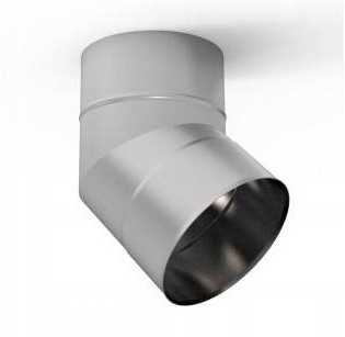 Ks koleno kyselinovzdorné nerezové 45 stupňů fi 225 mm 1,0 mm komínová vložka
