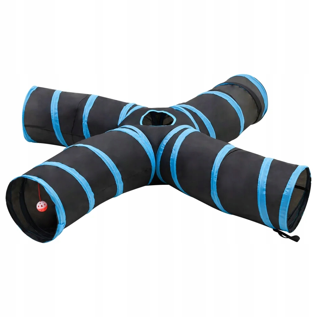 Tunel pro kočky, čtyřramenný, černo-modrý, 25 cm