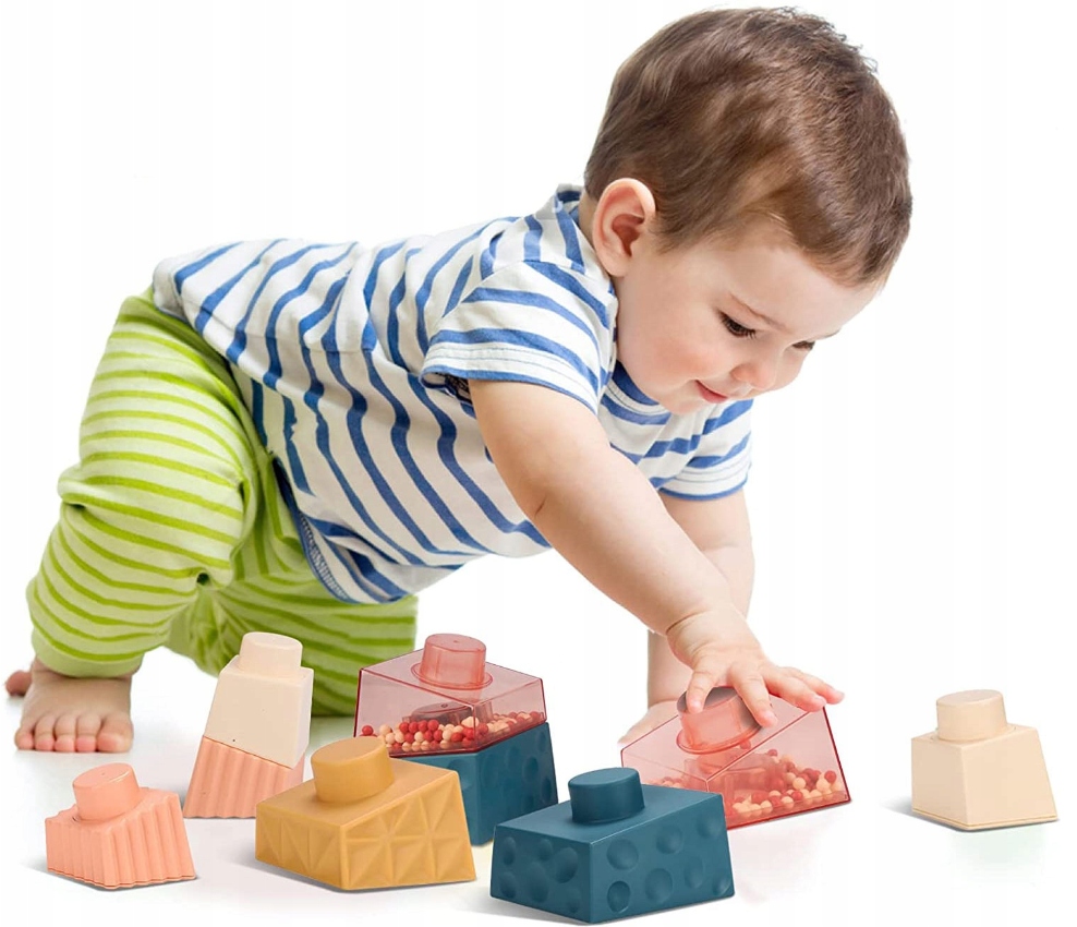 WIEŻA SENSORYCZNA PIRAMIDA MONTESSORI UKŁADANKA KLOCKI + SPINNER GRATIS Bohater brak