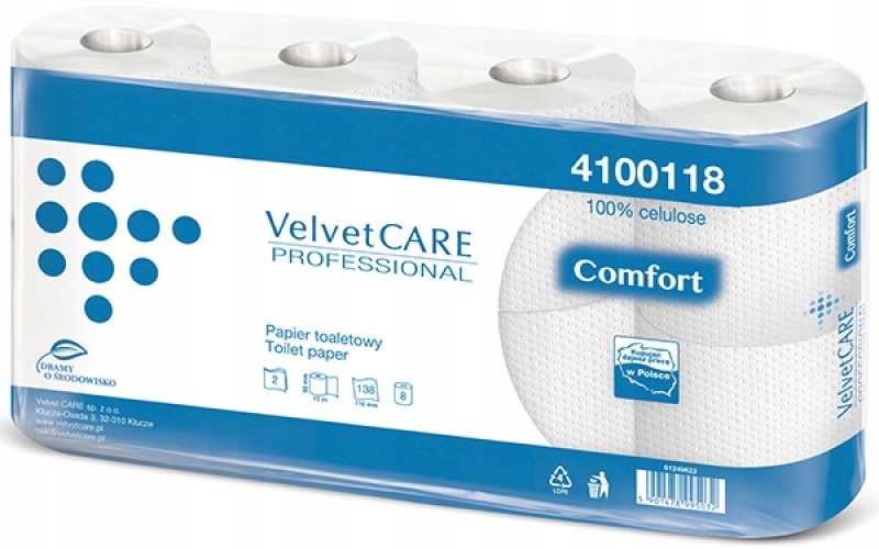 

Papier toaletowy 8 rolek Velvet Care Comfort