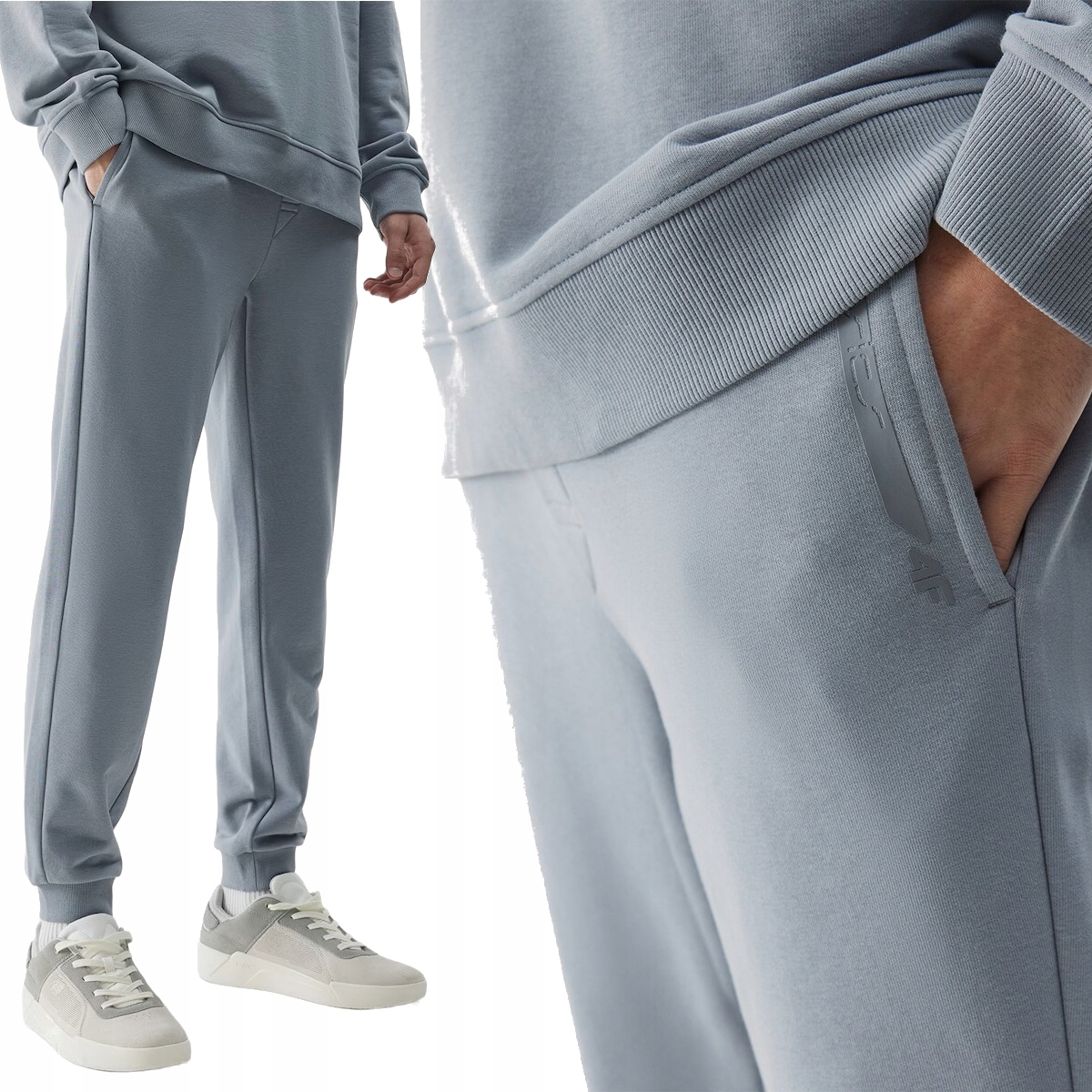 Spodnie Dresowe Męskie 4F Joggery Sportowe Dresy Bawełniane M1044-27S-M