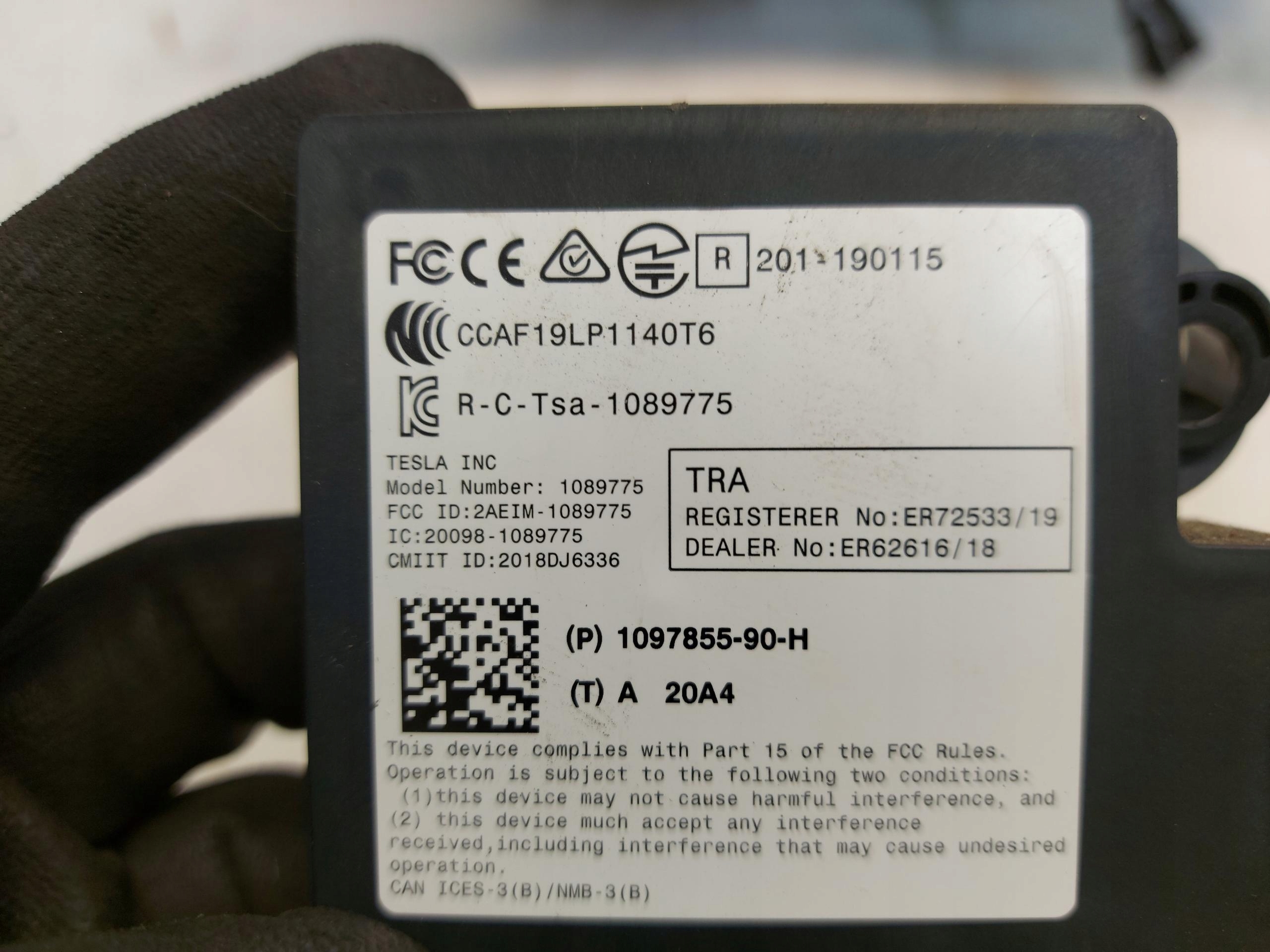 TESLA 3 III module control unit 1097855-90-H
