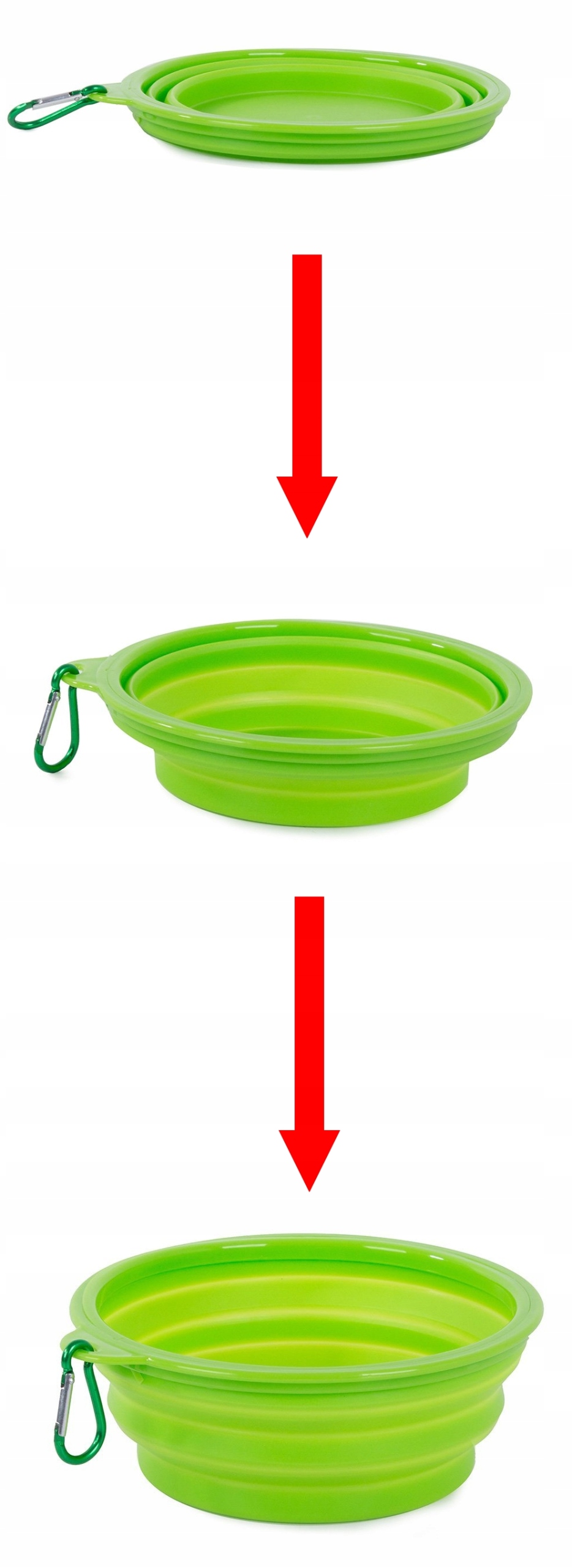 SILIKONOWA SKŁADANA MISKA DLA PSA PODRÓŻNA 0,8L Materiał silikon