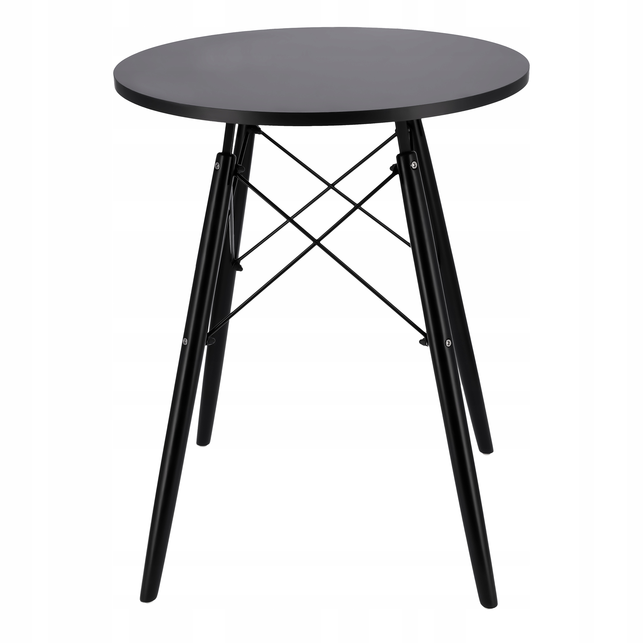 Malý stolík Škandinávsky hnedý okrúhly stôl obývačka terasa kuchyňa