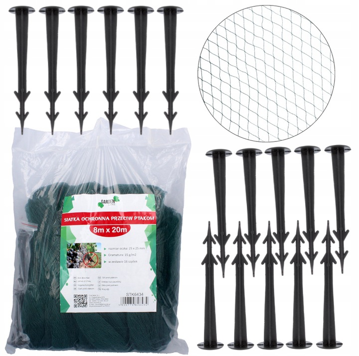 

Siatka Ochronna Przeciw Ptakom Na Ptaki 8x20m