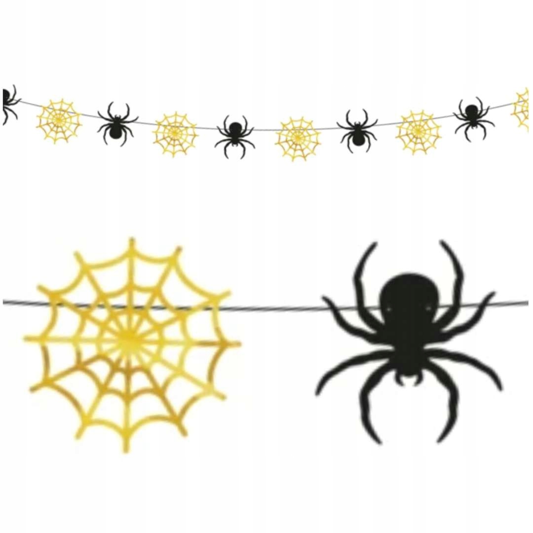GIRLANDA baner PAJĄKI pajęczyny HALLOWEEN 250cm