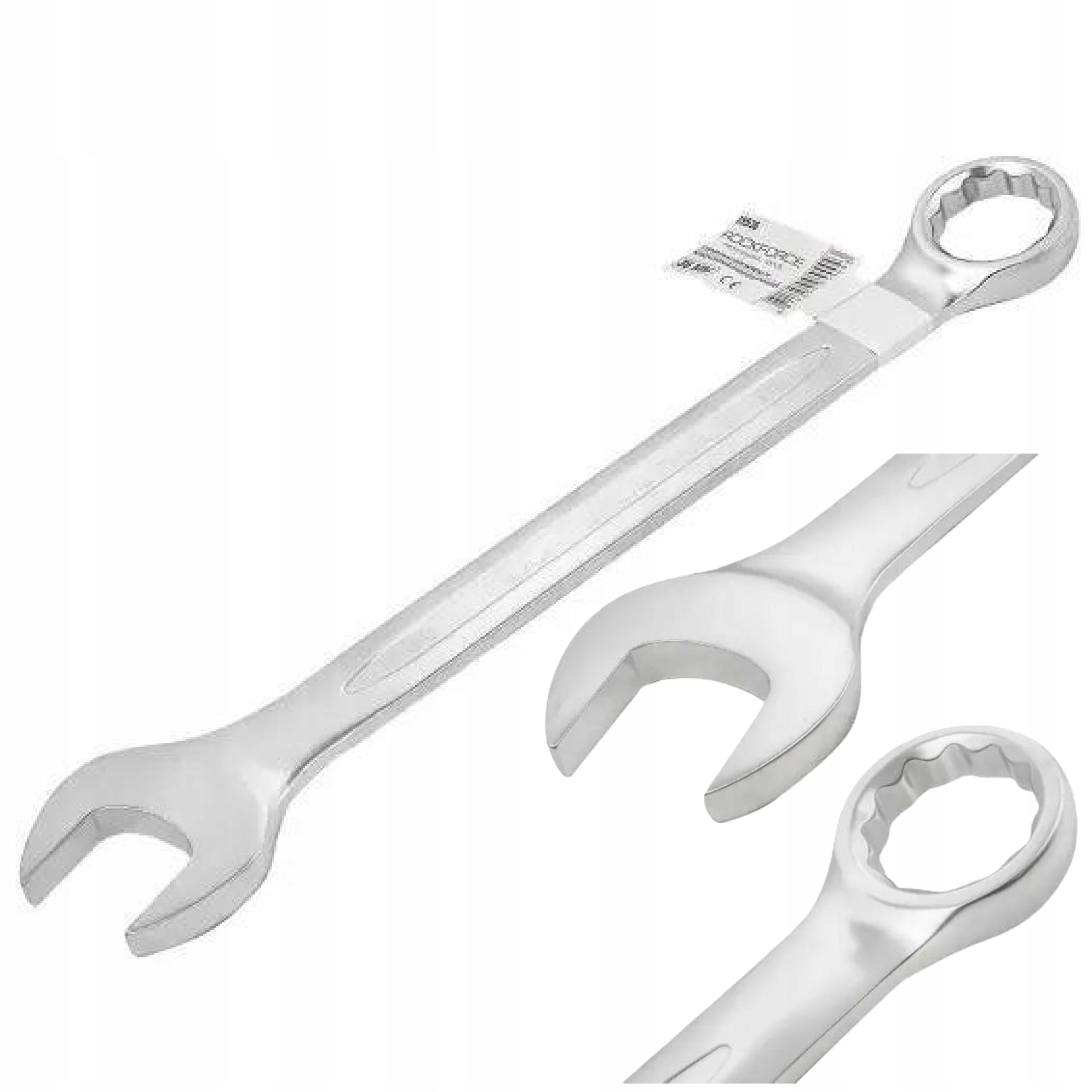 Klucz płasko-oczkowy 36 mm ze stali Cr-V długość 400 mm Rockforce