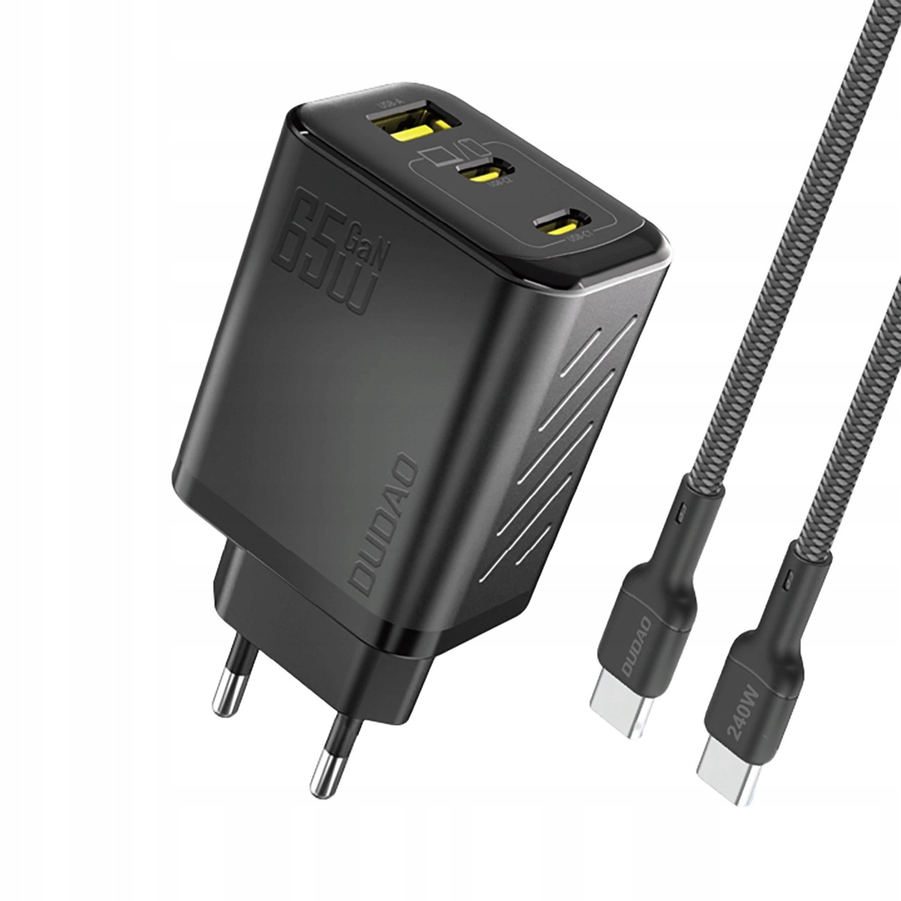 Síťová Nabíječka Dudao A29C 65W Gan Kabel Usb-c Černá Kvalita