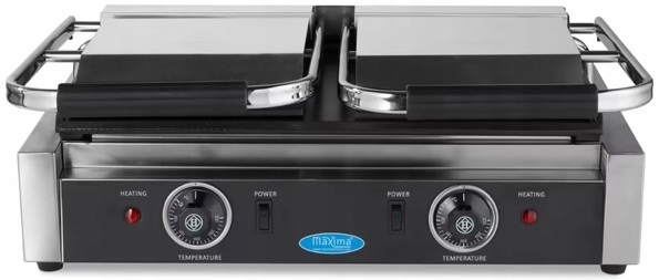 Grill Kontaktowy Elektryczny Podwójny Gładki 3600W 47 cm Maxima 09300437