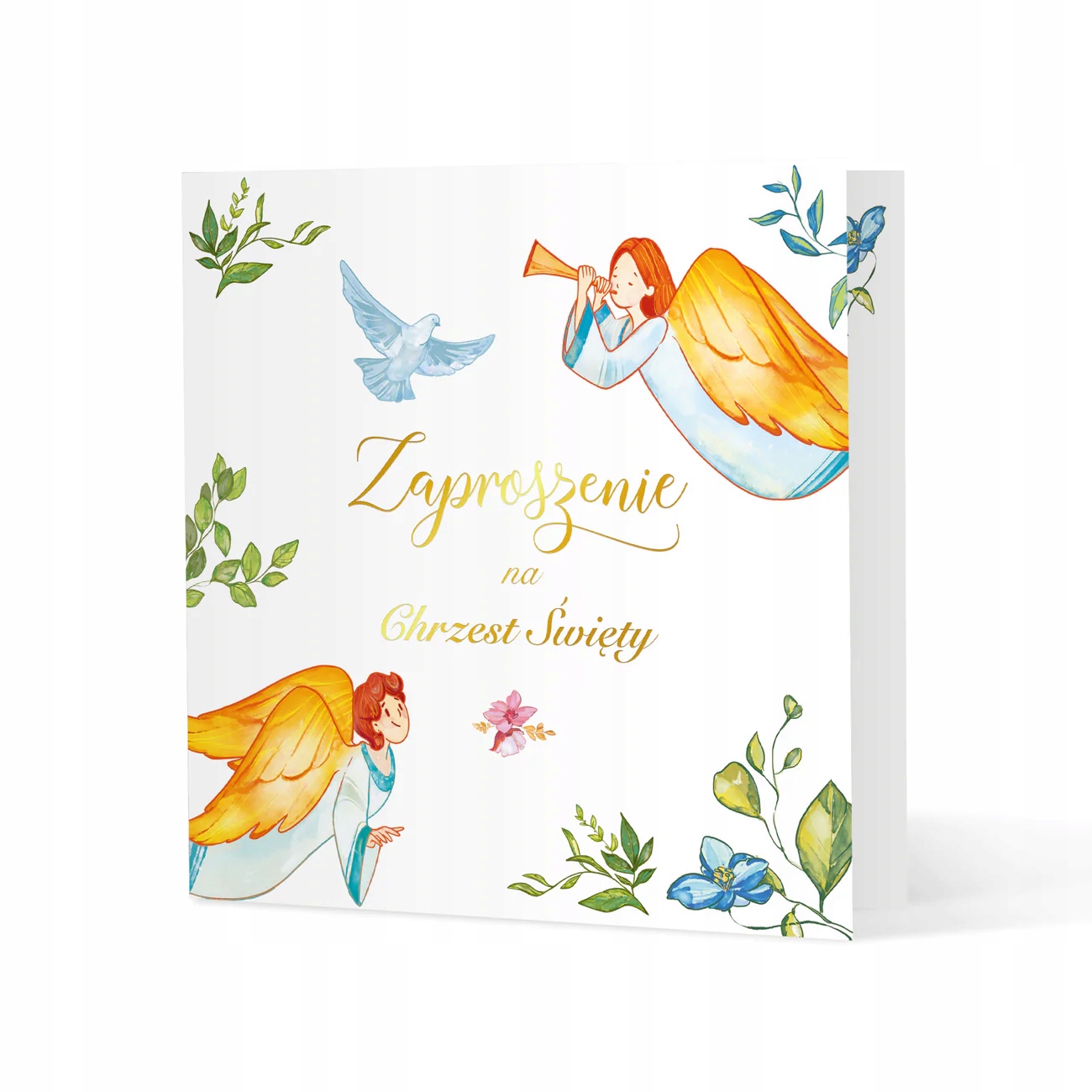 CHRZEST ŚWIĘTY ZAPROSZENIA Anioły 10 szt