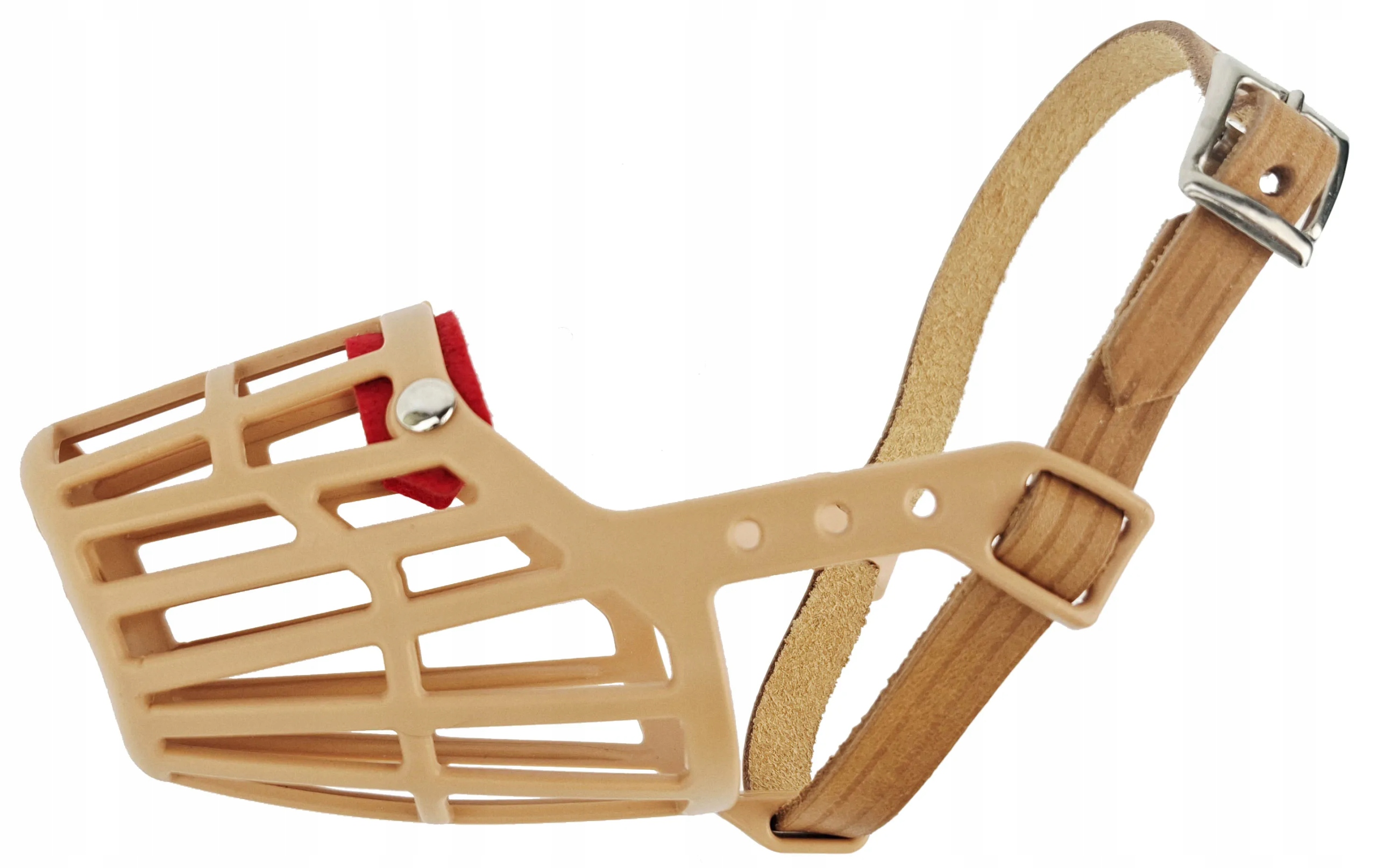 Plastový náhubek pro psa Lehký a odolný Champion 3 (S-18 cm/5 cm) Příroda