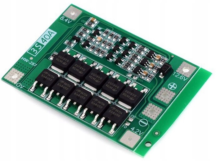 BMS 3S 40A 12,6V Li-ion 18650 Ładowarka z balanser