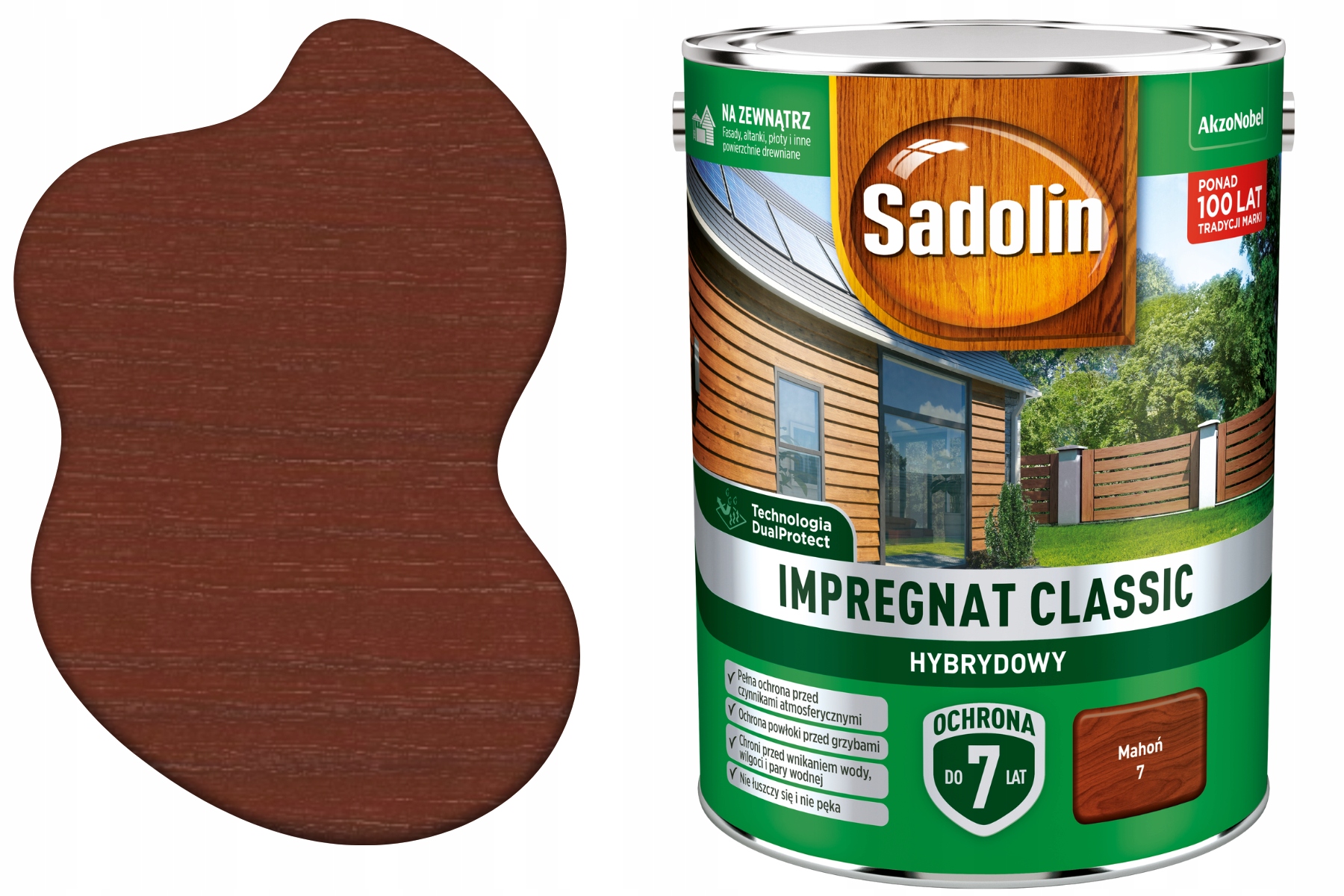 Sadolin Impregnat Mahoń 4,5L Hybrydowy Dekoracyjny Classic do drewna
