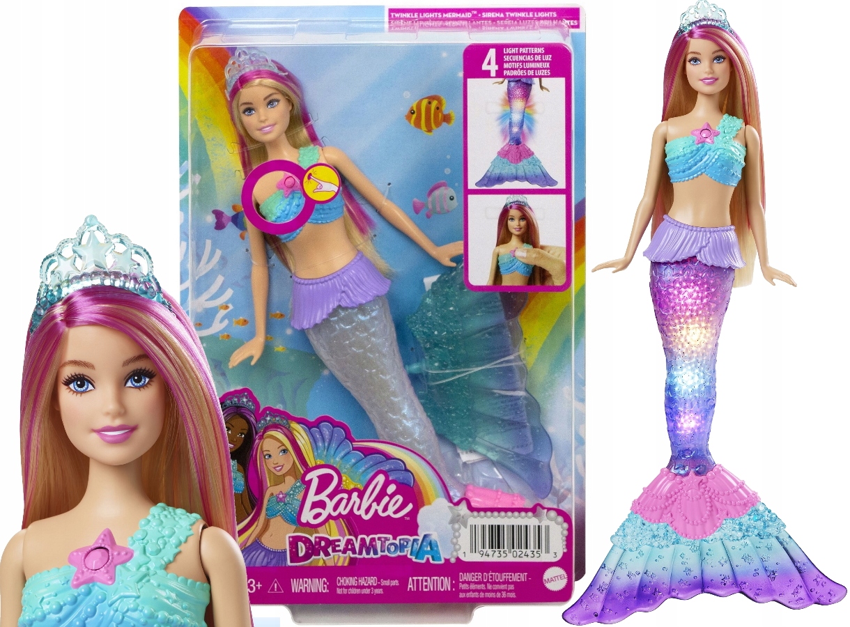 

Barbie Lalka Dreamtopia Syrenka Długie Włosy HDJ36