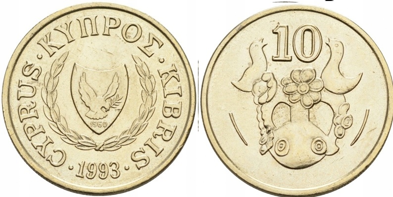 10 centów (2004) Cypr - Gołąb Wazon